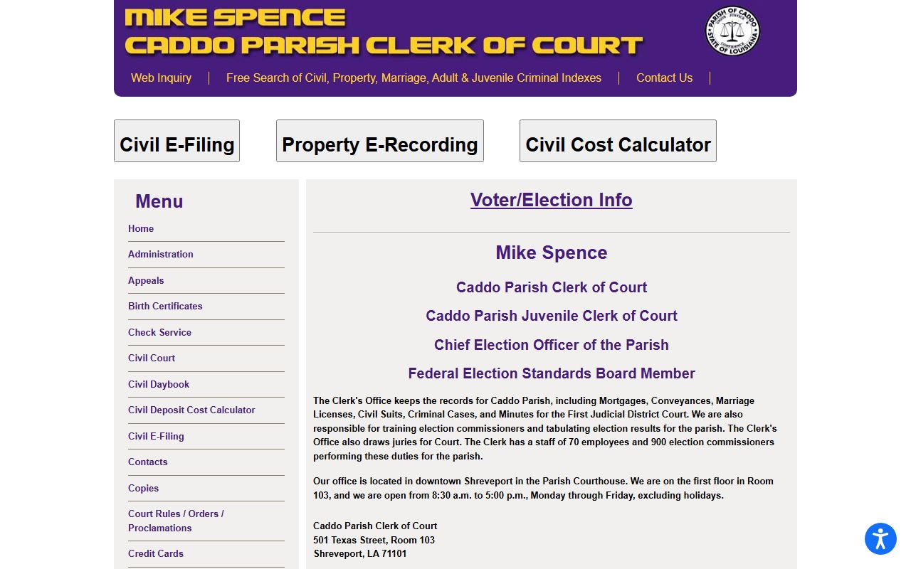 caddo parish traffic ticket records clerk homepage