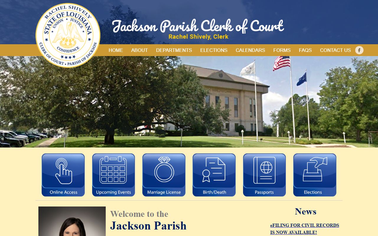 Jackson Parish Clerk of Court website