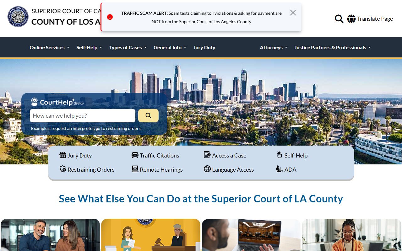 Orleans Parish Municipal and Traffic Court online case search portal
